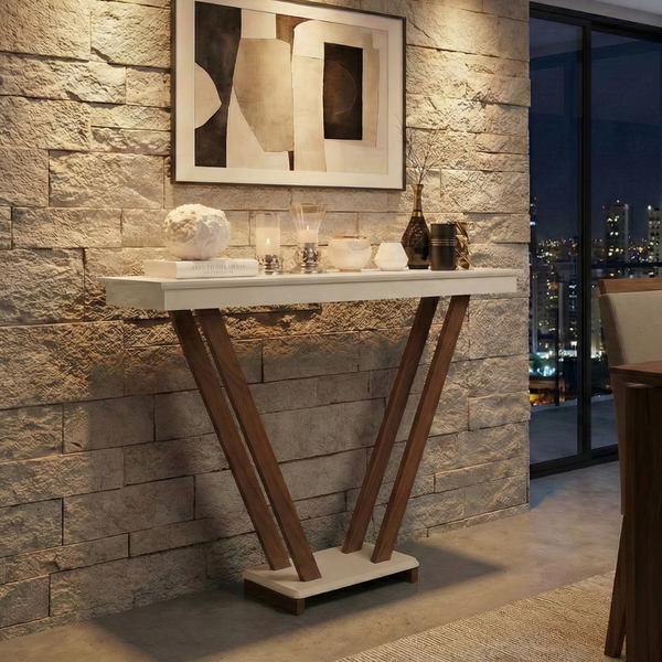 Aparador Buffet Sala Decorativo Pés Em Madeira Supreme