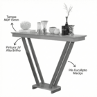 Aparador Buffet Sala Decorativo Pés Em Madeira Supreme