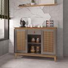 Aparador Buffet Sala Diamante 1 Gaveta 2 Portas Pés Madeira