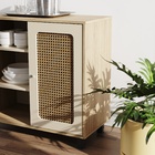 Aparador Buffet Sala Faenza 1 Porta E 6 Prateleiras - Carvalh