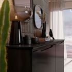 Aparador Buffet Sala Flow 4 Portas Com Pés De Madeira Preto -