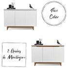 Aparador Buffet Sala Flow Com 3 Portas Pés Madeira Maciça