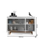 Aparador Buffet Sala Flow Com 3 Portas Pés Madeira Maciça