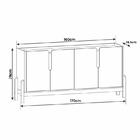 Aparador Buffet Sala Lizz 170cm Com Pés De Madeira Maciça