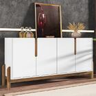 Aparador Buffet Sala Lizz 170cm Com Pés De Madeira Maciça