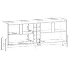 Aparador Buffet Sala Lizz 190cm Com Pés De Madeira Maciça