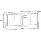 Aparador Buffet Sala Lizz 190cm Com Pés De Madeira Maciça