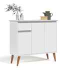 Aparador Buffet Sala Veneza 3 Portas 1 Gaveta Branco - Rede M
