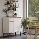 Aparador Buffet Sala Veneza 3 Portas 1 Gaveta Offwhite Com Fr