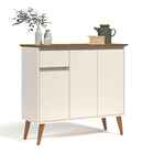 Aparador Buffet Sala Veneza 3 Portas 1 Gaveta Offwhite Com Fr