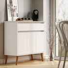 Aparador Buffet Sala Zeus 3 Portas 1 Gaveta Branco - Rede Móv