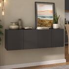 Aparador Buffet Suspenso 4 Portas Multimóveis Mp8002