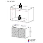Aparador Buffet Suspenso Com Espelhos 2 Portas Multimóveis Mp