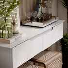 Aparador Buffet Suspenso Sala Flow Eros 2 Portas Branco - Red