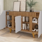 Aparador Buffet Tâmisa Off White/cinamomo - Bechara Móveis