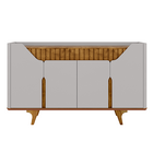 Aparador Buffet Tâmisa Off White/naturalle - Bechara Móveis