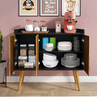 Aparador Buffet Wood 3 Portas Cantinho Café Prateleira Organi