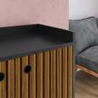 Aparador Buffet Wood 3 Portas Cantinho Café Prateleira Organi