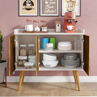 Aparador Buffet Wood 3 Portas Cantinho Café Prateleira Organi