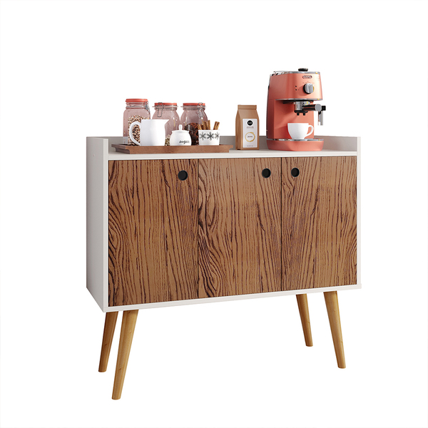 Aparador Buffet Wood Prime 3 Portas Cantinho Café Prateleira
