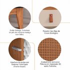 Aparador Café 1 Porta 1 Gaveta Rubi Off White/cedro