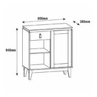 Aparador Café 1 Porta 1 Gaveta Rubi Off White/cedro