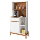 Aparador Café 1 Porta E 1 Gaveta Kyoto Branco Cedro