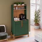 Aparador Café 2 Portas E 2 Gavetas Durbin Verde Oliva Cedro