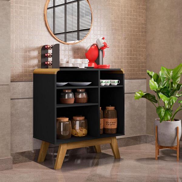 Aparador Café Bar Sala Granite Pes Em Madeira Maciça