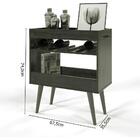 Aparador Café Drink Pés Em Madeira Pinus Preto/caramelo