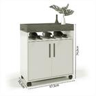 Aparador Café Drink Plus Adega Com Rodízios Preto/caramelo