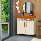 Aparador Café Drink Plus Adega Com Rodízios White/caramelo