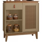 Aparador Café Rubi 1 Porta 1 Gaveta Champagne/cedro - Casa D