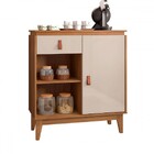 Aparador Café Rubi Plus 1 Porta 1 Gaveta Cedro/off White - Ca