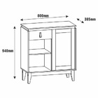 Aparador Café Rubi Preto/noce - Casa D Móveis