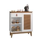 Aparador Café Sala Rubi 1 Porta 1 Gaveta Com Pés De Madeira