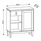 Aparador Café Sala Rubi 1 Porta 1 Gaveta Com Pés De Madeira