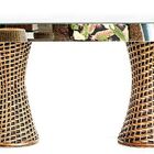 Aparador Cálice Com Tampo Espelho Vime Natural