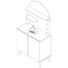 Aparador Cantinho Cafe 2 Portas 80 Cm 4 Arly