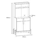 Aparador Cantinho Cafe 50525 2 Portas 81cm Dcasa