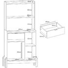 Aparador Cantinho Cafe 50527 1 Porta 81cm Dcasa