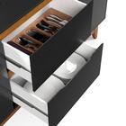 Aparador Cantinho Do Café 2 Portas 2 Gavetas Preto Freijó Fle