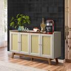 Aparador Cantinho Do Café 4 Portas Freijó Off White Leblon Sh