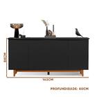 Aparador Cantinho Do Café 4 Portas Preto Freijó Flex Figueira