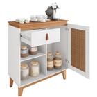 Aparador Cantinho Do Café Célia Efeito Palha Branco Noce