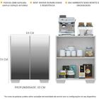 Aparador Cantinho Do Café Com Espelho E Pés Quadrados 2 Porta