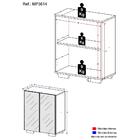 Aparador Cantinho Do Café Com Espelho E Pés Quadrados 2 Porta
