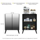 Aparador Cantinho Do Café Com Espelho E Pés Retrô 2 Portas Mu