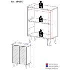 Aparador Cantinho Do Café Com Espelho E Pés Retrô 2 Portas Mu