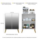 Aparador Cantinho Do Café Com Espelho E Pés Retrô 2 Portas Mu